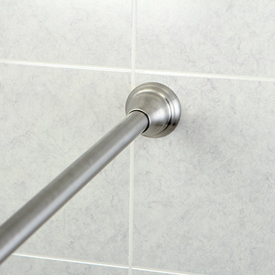 Brushed Nickel Straight Shower Curtain Rods You Ll Love In